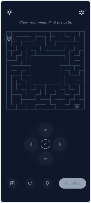 Mazefulness app screenshot 1 of 6 (pixel, dark theme)