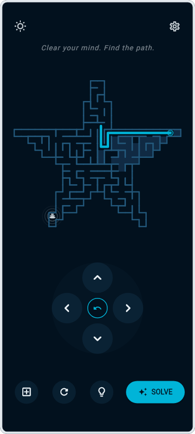 Mazefulness app screenshot 4 of 6 (pixel, dark theme)