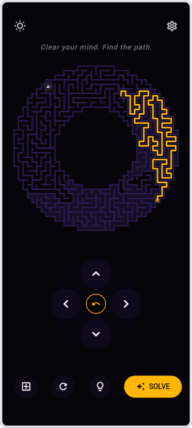 Mazefulness app screenshot 5 of 6 (pixel, dark theme)